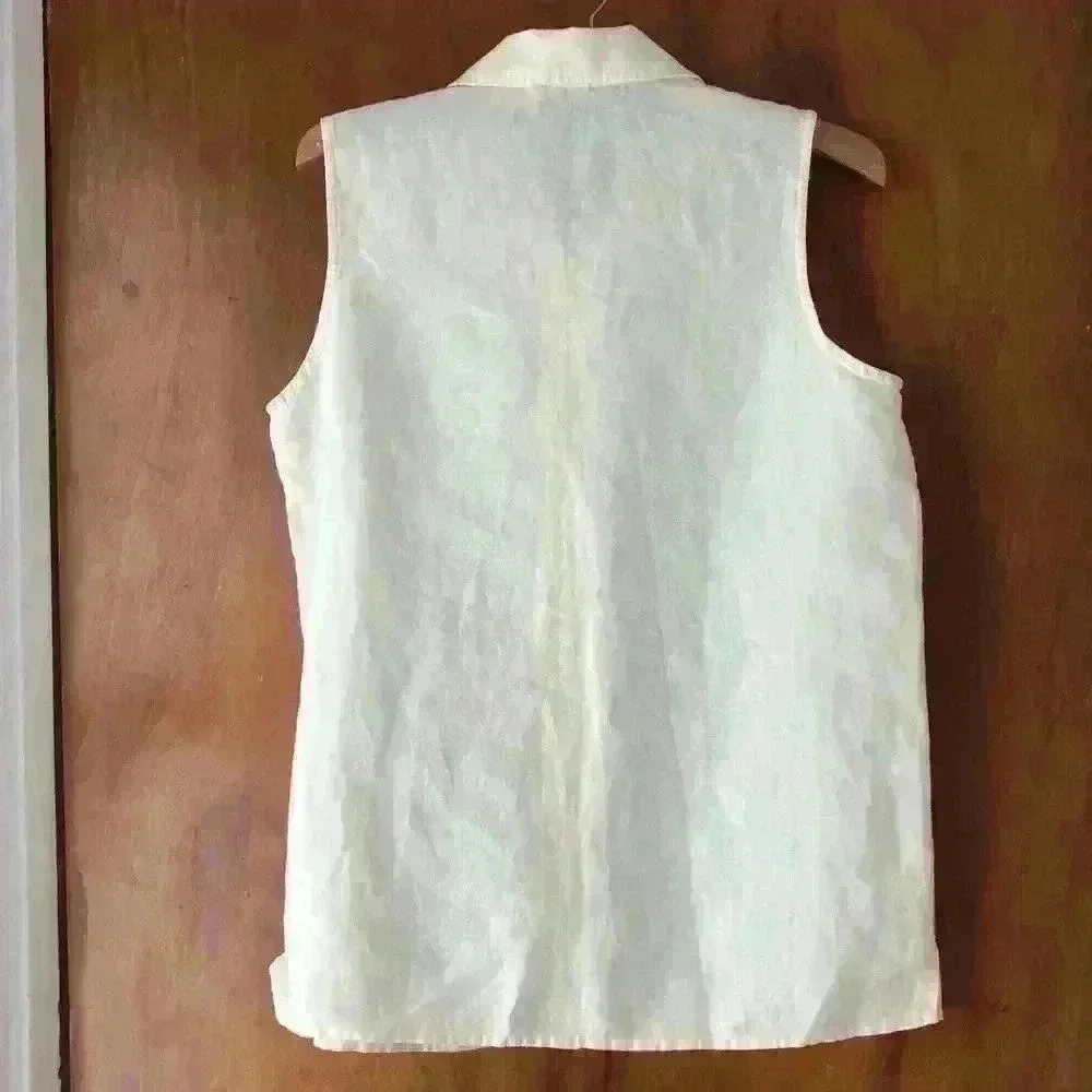 Ivory  Linen Shirt - Picture 2 of 6